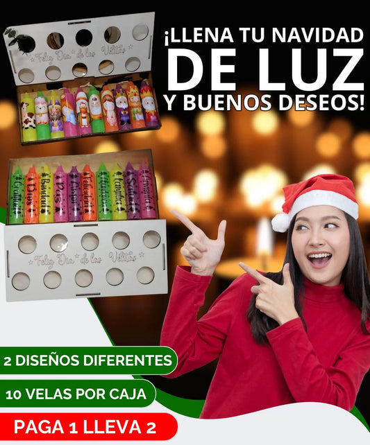 Caja Portavelas Deseos Navideños🕯️